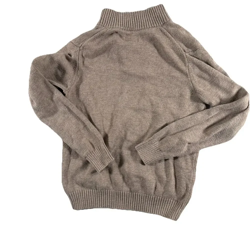 G.H. Bass & Co. Tan Waffle-Knit Henley Cotton Sweater Men's Size Medium M - Picture 6 of 6